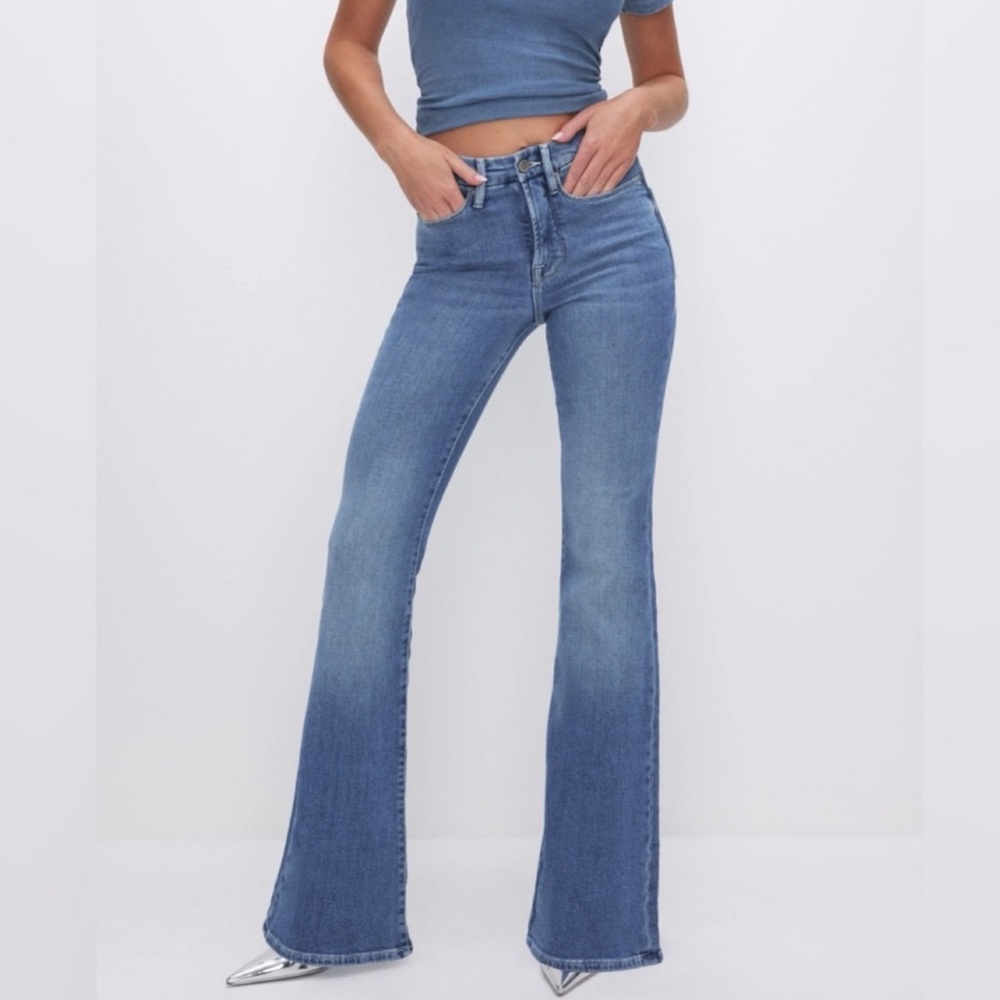 NWT Good American Good Legs Flare Jeans